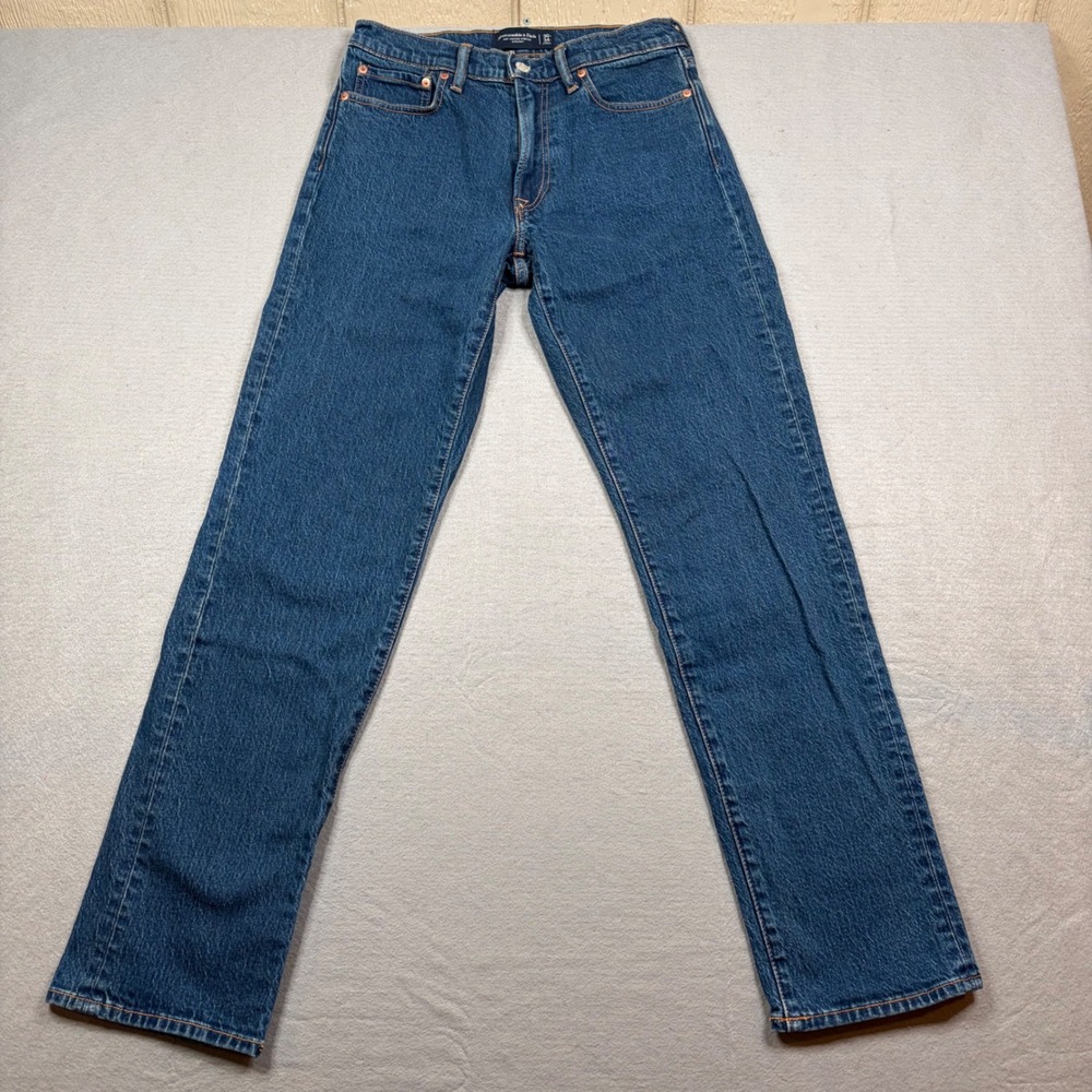 Abercrombie & Fitch‎ A&F Vintage Stretch Straight Leg Mens Jeans Blue 30